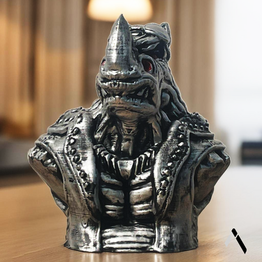 Resilient Marvel Rhino Bust Sculpture - Archadia