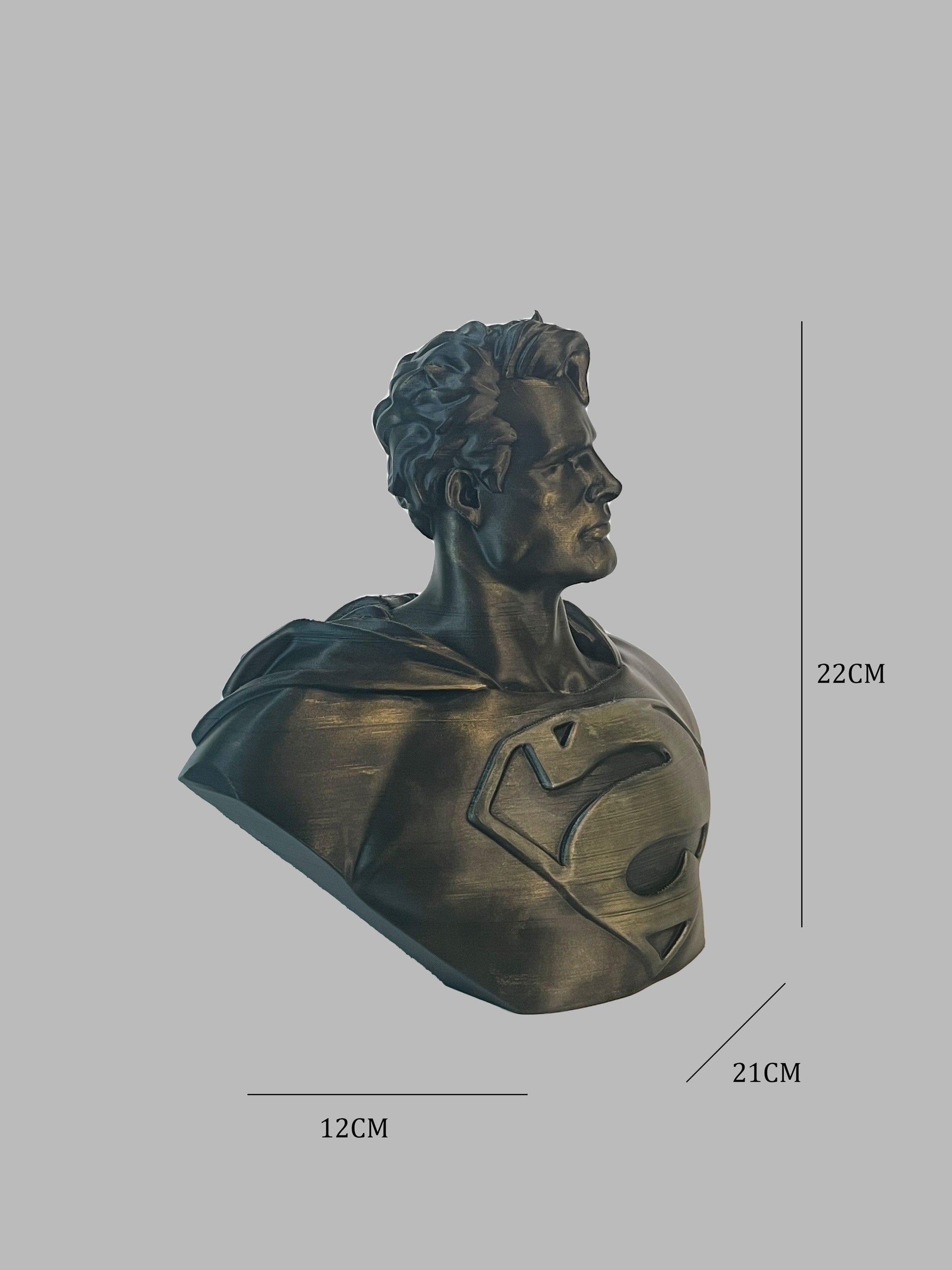 Black Superman Bust Sculpture Archadia