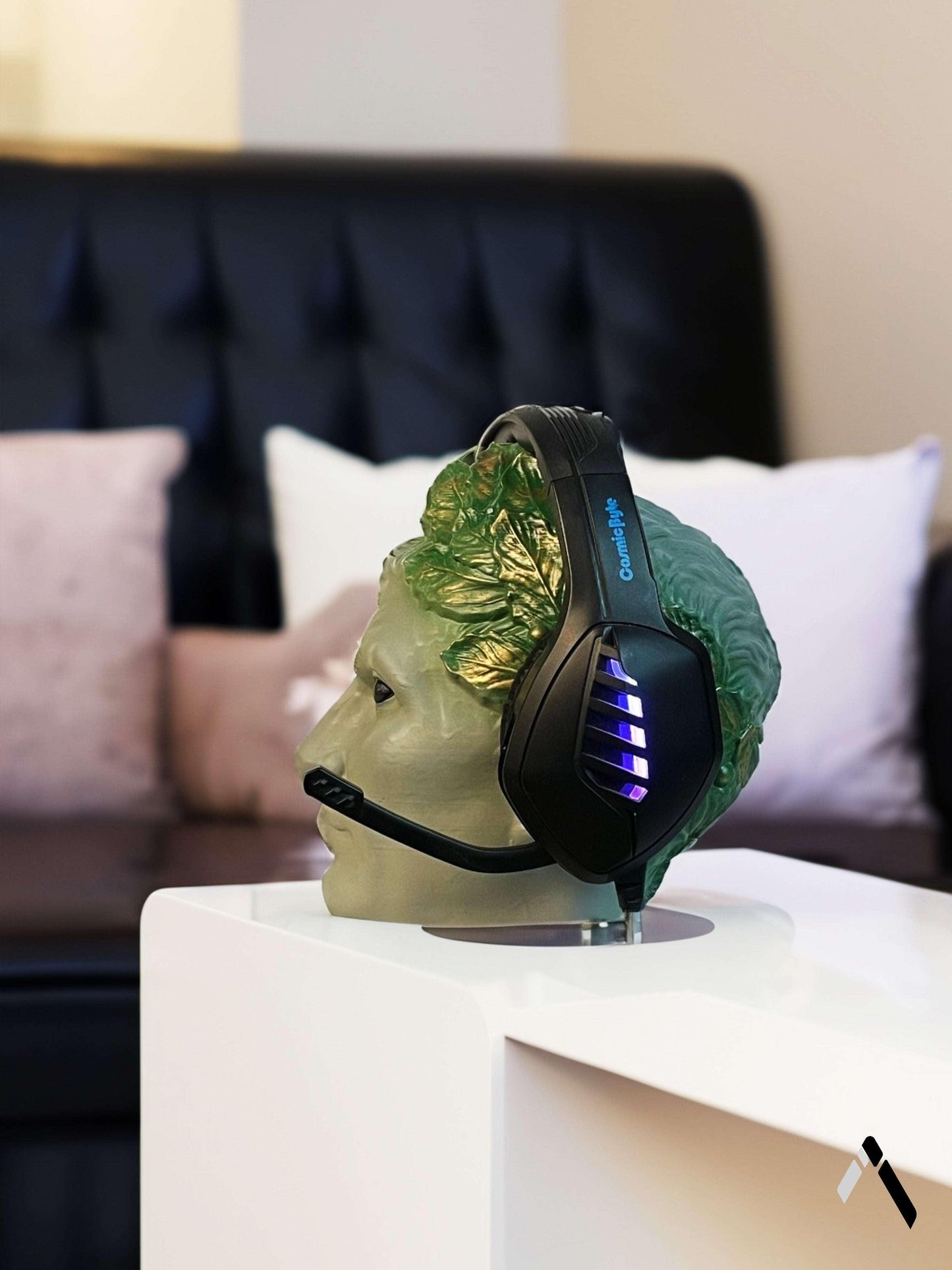 Julius Caesar Head Statue & Headphone Stand Archadia