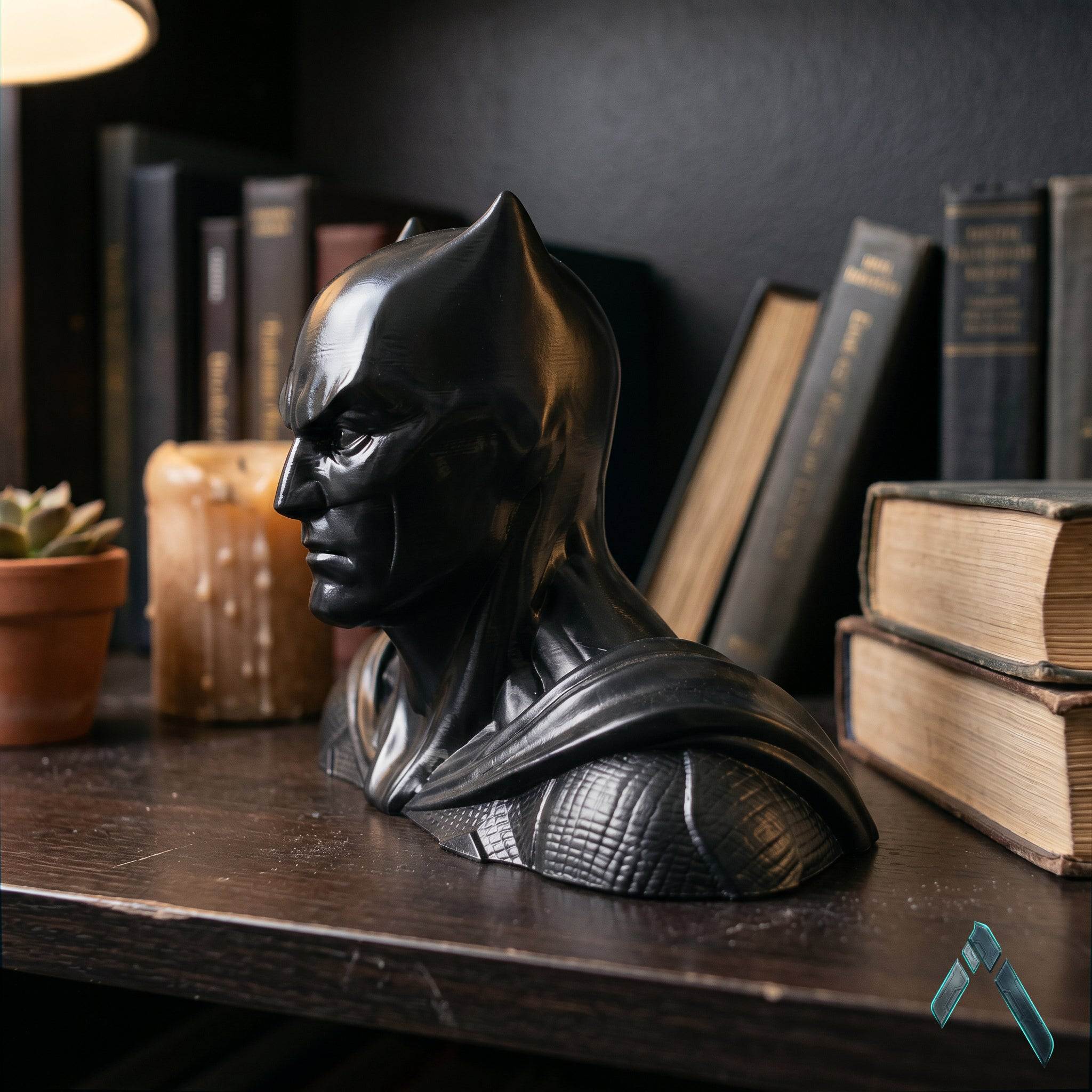 Batman Dark Knight Bust Sculpture | Premium Glossy Black | DC Collectible