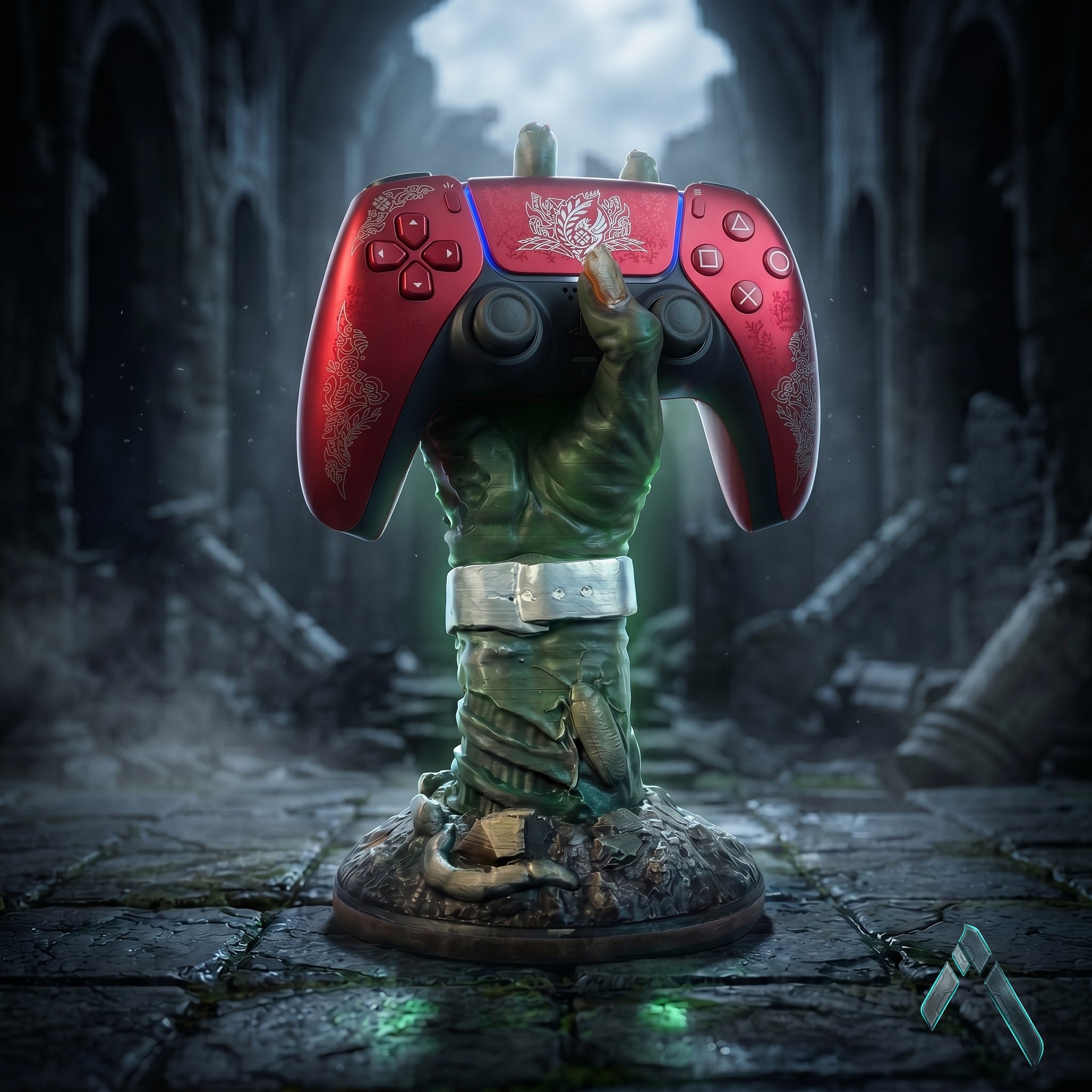 Zombie Hand Controller Holder Stand PS5 PS4 — Gaming Desk Sculpture India | Archadia Decors