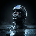 Captain America Helmet Head Bust Matte Resin — Marvel Collectible India | Archadia Decors