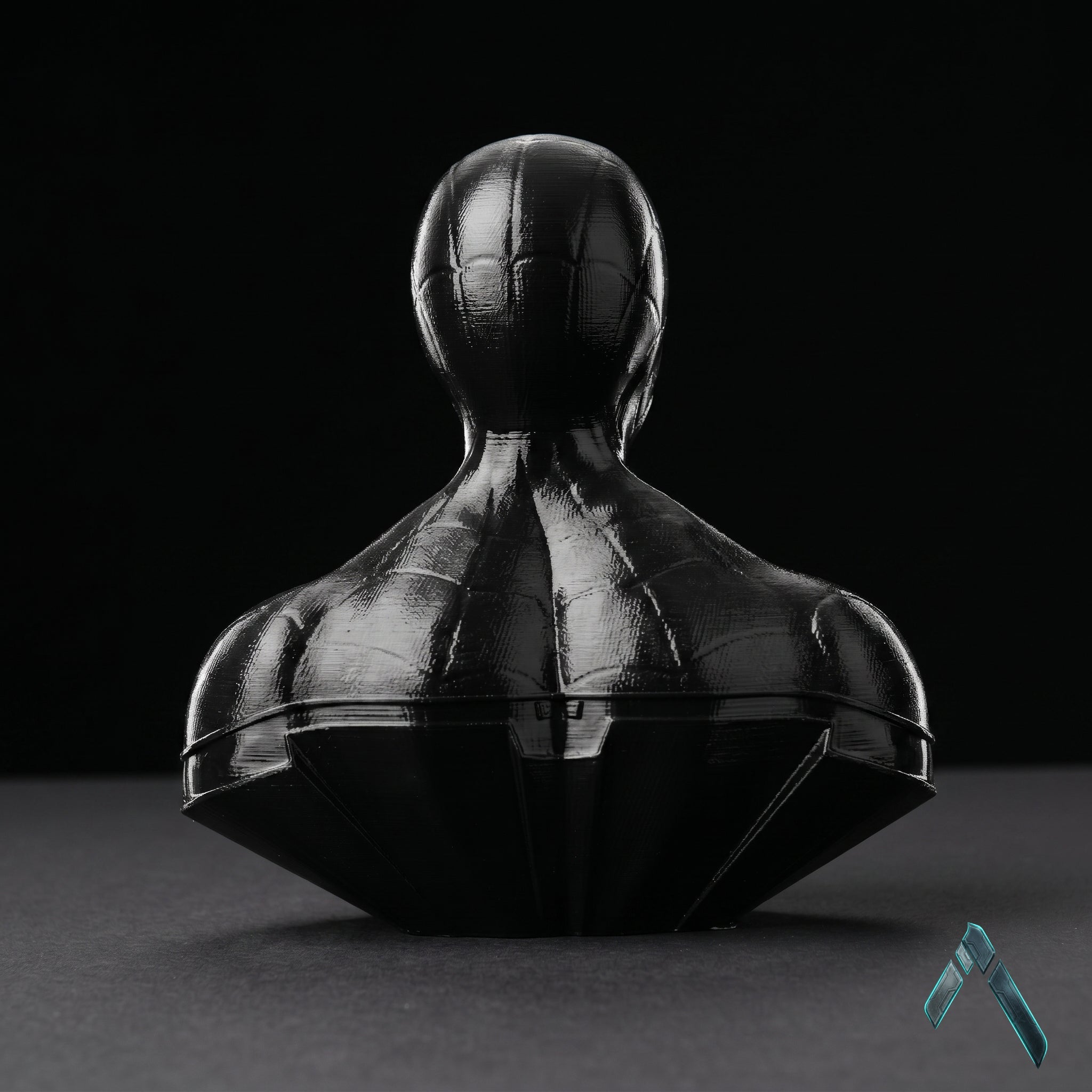 Spider-Man Black Suit Bust Sculpture Dark Web Noir Collectible | Archadia
